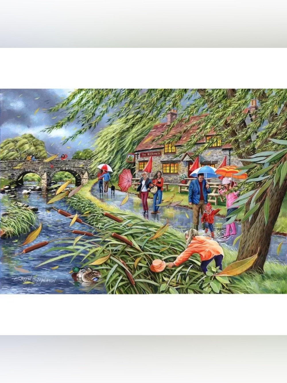 Wind at the Willows 1000-Piece Jigsaw Puzzle - unique and varied pieces
